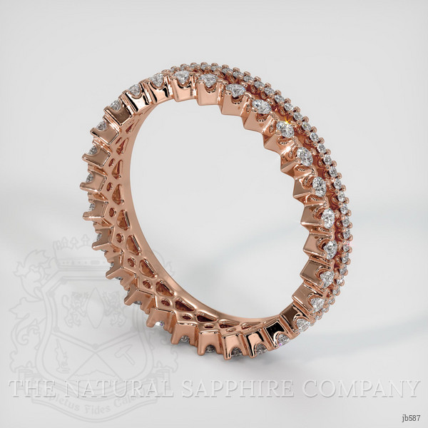 14K Rose Gold Diamond Eternity Wedding Band