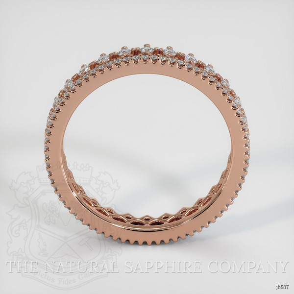 14K Rose Gold Diamond Eternity Wedding Band