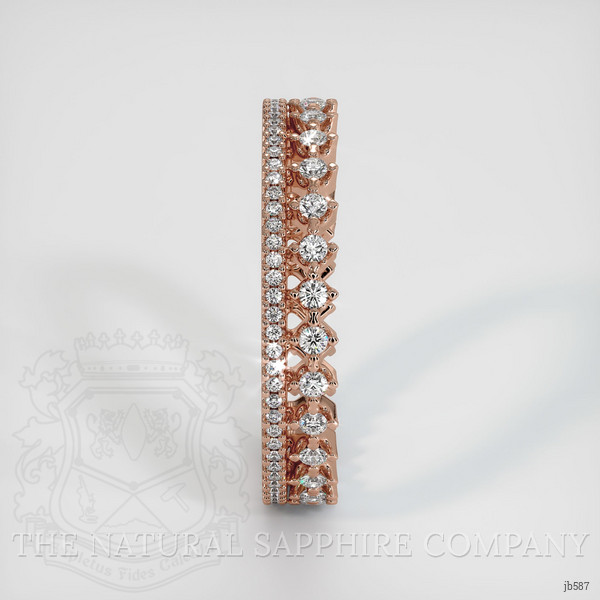 14K Rose Gold Diamond Eternity Wedding Band