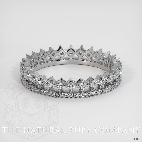 14K White Gold Diamond and Diamond Eternity Wedding Band