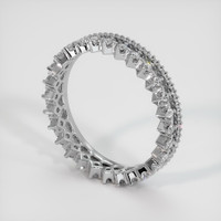 14K White Gold Diamond and Diamond Eternity Wedding Band Image