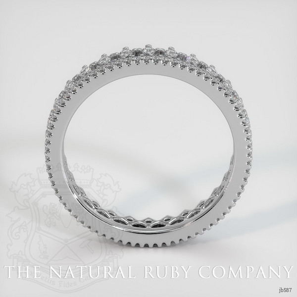 14K White Gold Diamond and Diamond Eternity Wedding Band