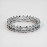 18K White Gold Diamond and Diamond Eternity Wedding Band Image