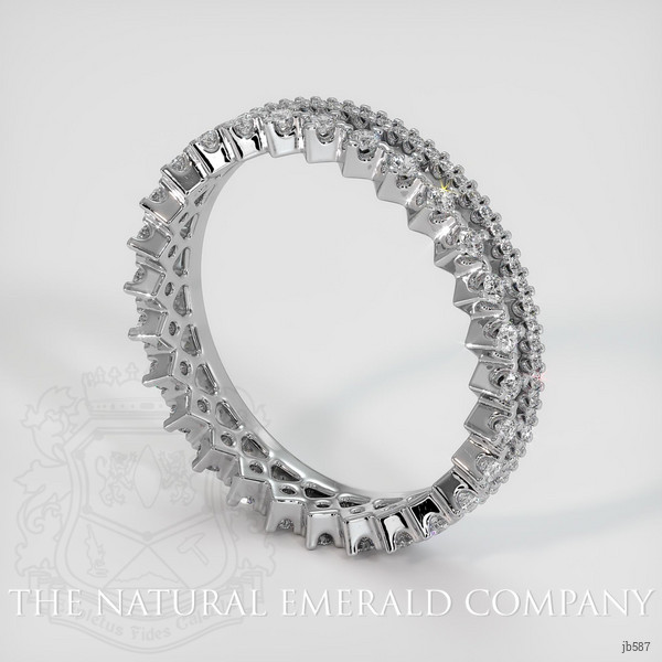 18K White Gold Diamond and Diamond Eternity Wedding Band