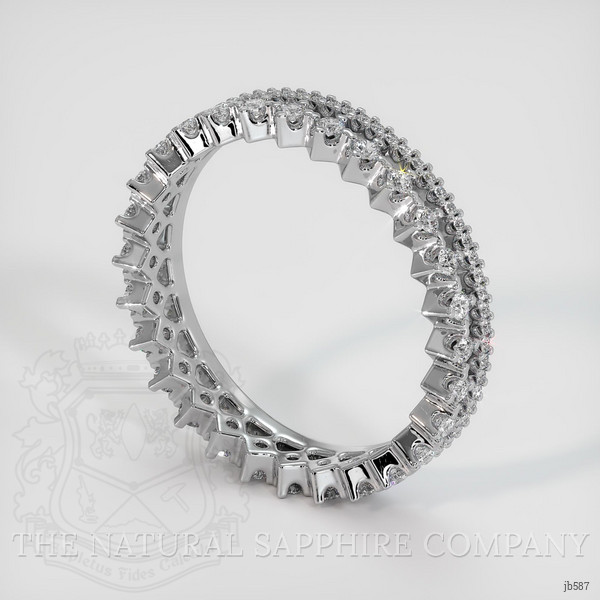 18K White Gold Diamond Eternity Wedding Band