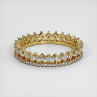 14K Yellow Gold Diamond and Diamond Eternity Wedding Band Image