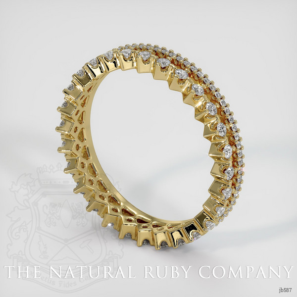 14K Yellow Gold Diamond and Diamond Eternity Wedding Band