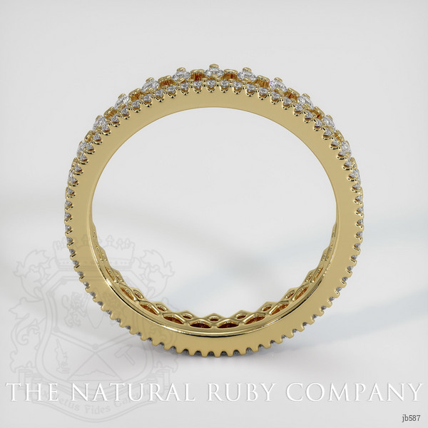 14K Yellow Gold Diamond and Diamond Eternity Wedding Band