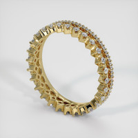 18K Yellow Gold Diamond and Diamond Eternity Wedding Band Image