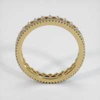 18K Yellow Gold Diamond and Diamond Eternity Wedding Band Image