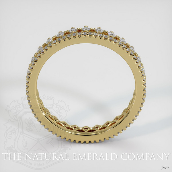 18K Yellow Gold Diamond and Diamond Eternity Wedding Band