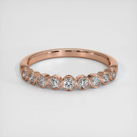 14K Rose Gold Bezel Wedding Band Image