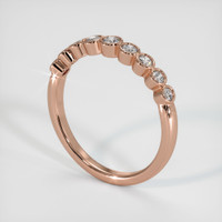 14K Rose Gold Bezel Wedding Band Image
