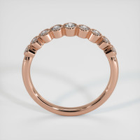 14K Rose Gold Bezel Wedding Band Image