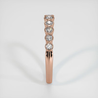 14K Rose Gold Bezel Wedding Band Image