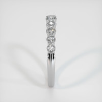 14K White Gold Diamond and Diamond and Diamond and Diamond and Diamond Bezel Wedding Band Image