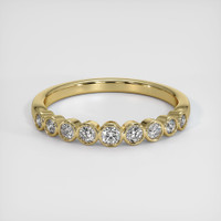 14K Yellow Gold Diamond and Diamond and Diamond and Diamond and Diamond Bezel Wedding Band Image