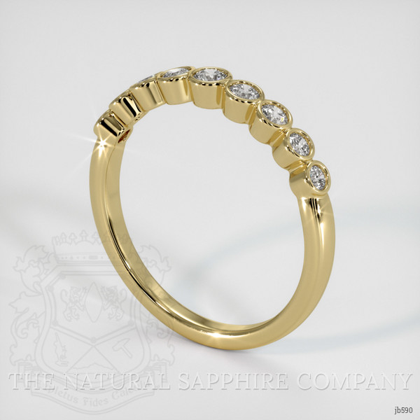 14K Yellow Gold Diamond Bezel Wedding Band
