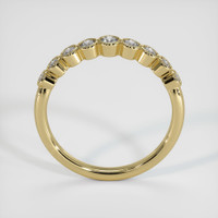 14K Yellow Gold Diamond and Diamond and Diamond and Diamond and Diamond Bezel Wedding Band Image