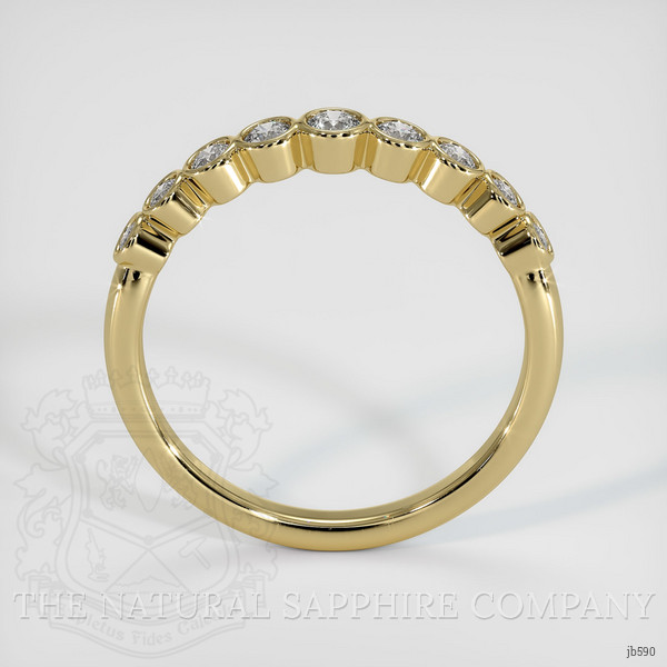 14K Yellow Gold Diamond Bezel Wedding Band