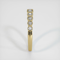 14K Yellow Gold Diamond and Diamond and Diamond and Diamond and Diamond Bezel Wedding Band Image