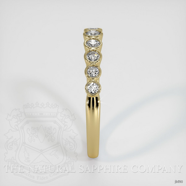 14K Yellow Gold Diamond and Diamond and Diamond and Diamond and Diamond Bezel Wedding Band