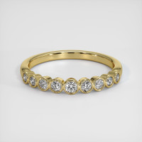 18K Yellow Gold Diamond Bezel Wedding Band Image