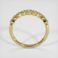 18K Yellow Gold Diamond and Diamond and Diamond and Diamond and Diamond Bezel Wedding Band Image