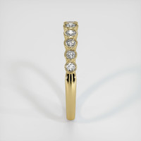 18K Yellow Gold Diamond Bezel Wedding Band Image