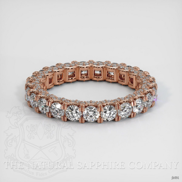 14K Rose Gold Diamond Eternity Wedding Band