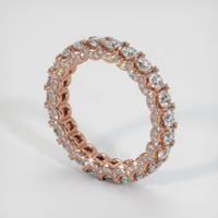 14K Rose Gold Diamond Eternity Wedding Band Image