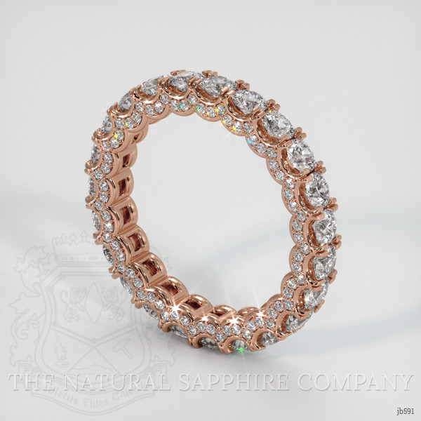 14K Rose Gold Diamond Eternity Wedding Band