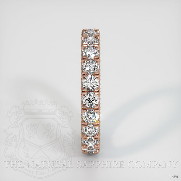 14K Rose Gold Diamond Eternity Wedding Band