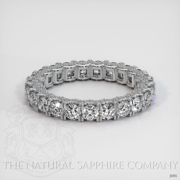 14K White Gold Diamond Eternity Wedding Band
