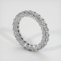 14K White Gold Diamond Eternity Wedding Band Image