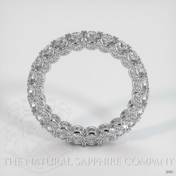 14K White Gold Diamond Eternity Wedding Band