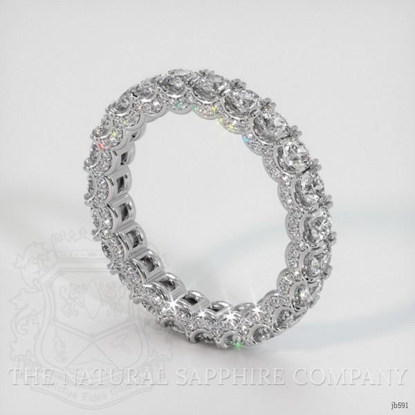18K White Gold Diamond Eternity Wedding Band