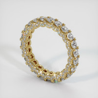 14K Yellow Gold Diamond Eternity Wedding Band Image