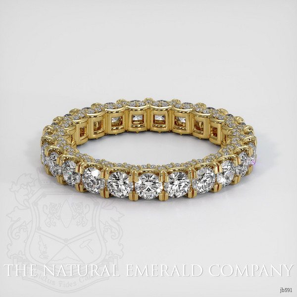 18K Yellow Gold Diamond Eternity Wedding Band