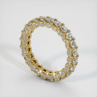 18K Yellow Gold Diamond Eternity Wedding Band Image