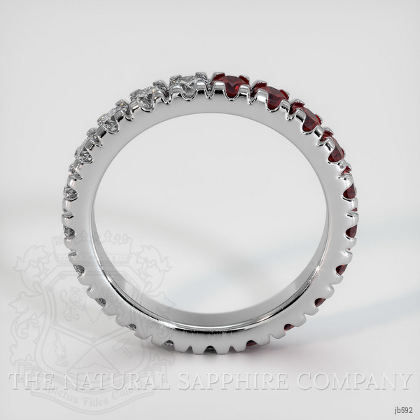 Platinum 950 Ruby and Diamond Eternity Wedding Band