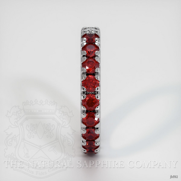 Platinum 950 Ruby and Diamond Eternity Wedding Band