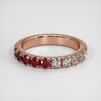 14K Rose Gold Eternity Wedding Band Image