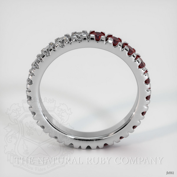 14K White Gold Ruby and Diamond Eternity Wedding Band