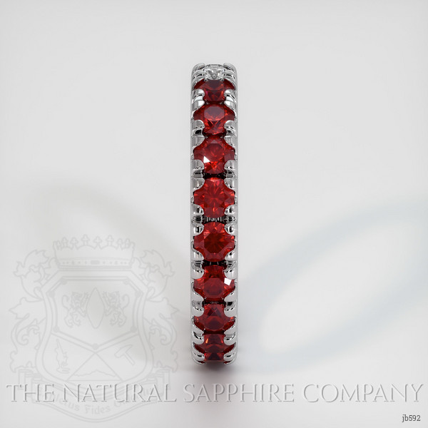 14K White Gold Ruby and Diamond Eternity Wedding Band