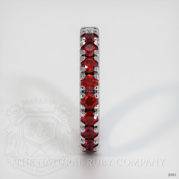 14K White Gold Ruby and Diamond Eternity Wedding Band