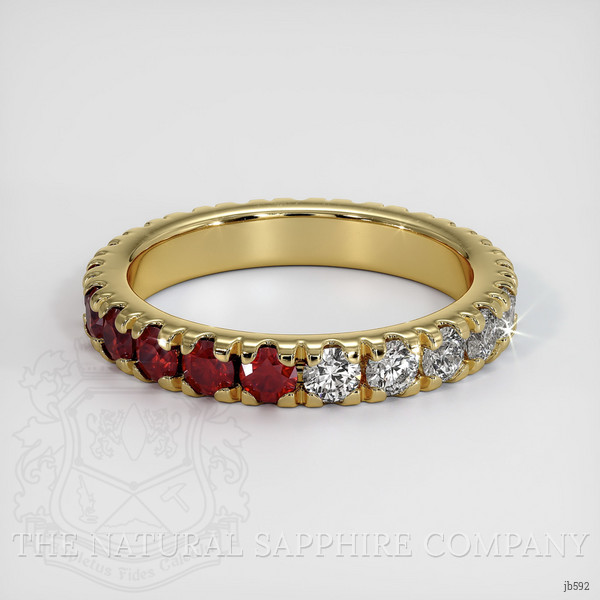 14K Yellow Gold Ruby and Diamond Eternity Wedding Band