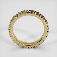 14K Yellow Gold Ruby and Diamond Eternity Wedding Band Image