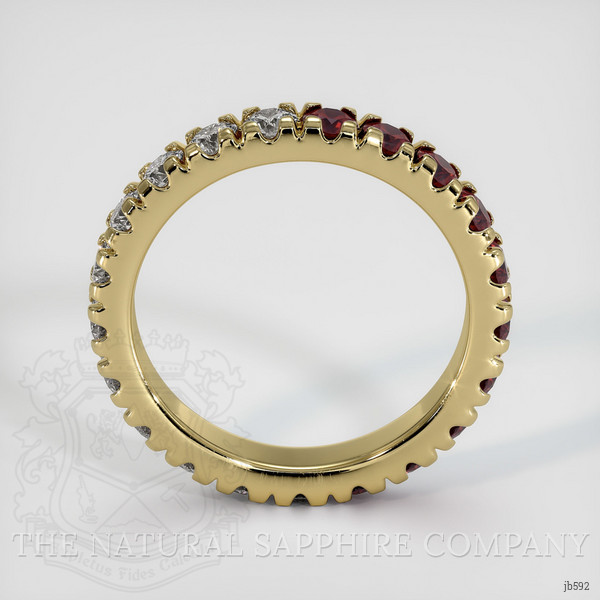 14K Yellow Gold Ruby and Diamond Eternity Wedding Band