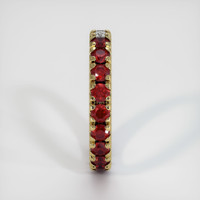 18K Yellow Gold Ruby and Diamond Eternity Wedding Band Image